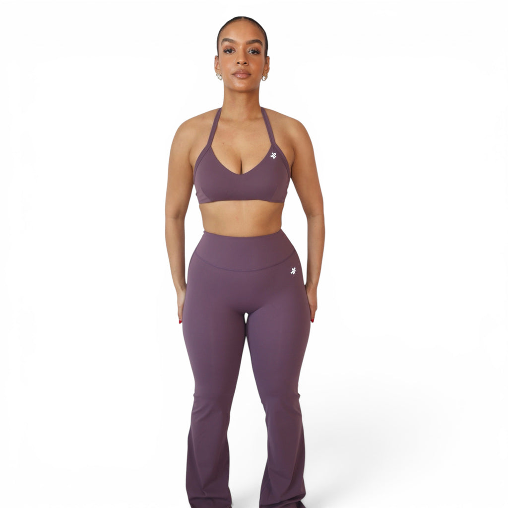 Velvet Plum Halter Bra