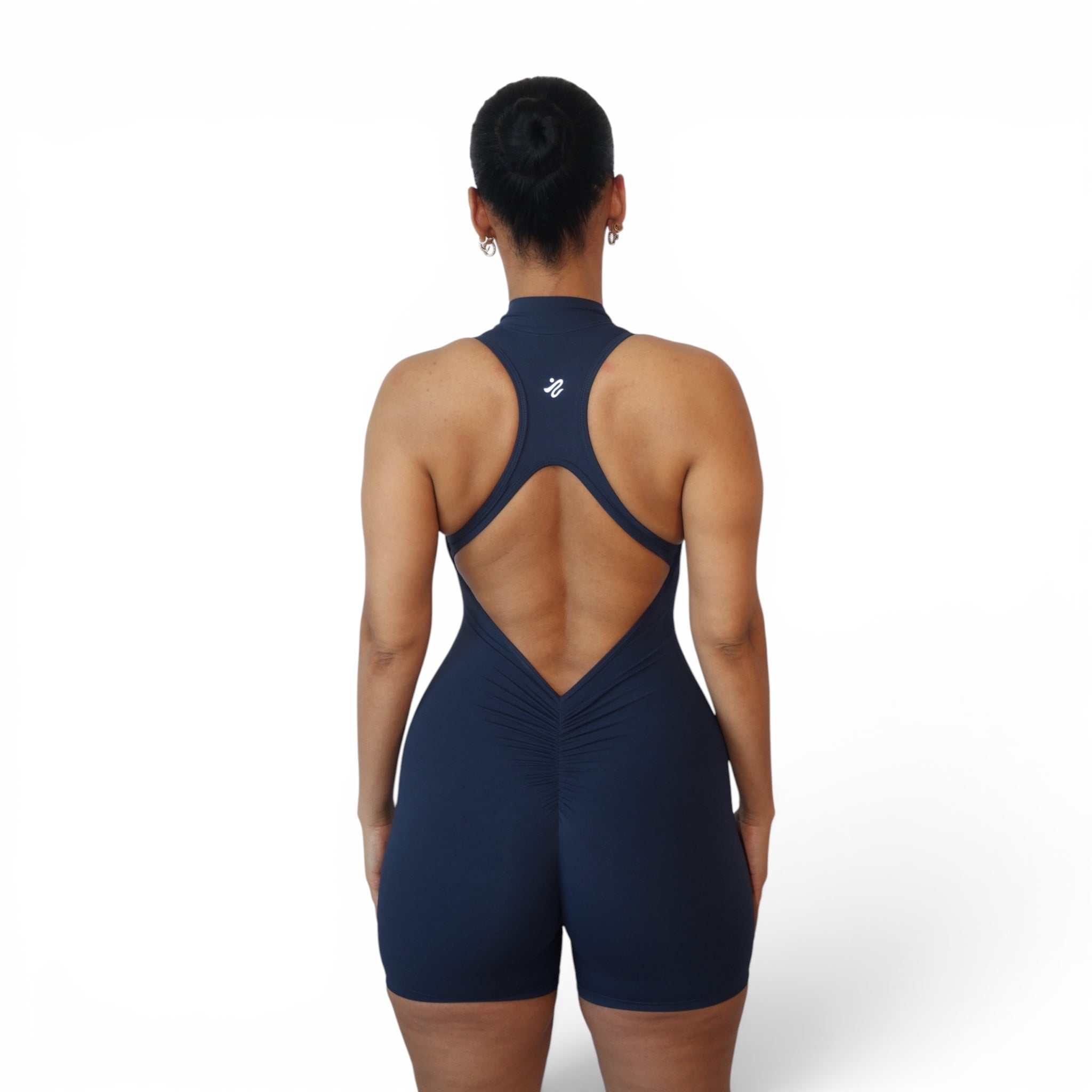 Navy Zip-Up Jumpsuit