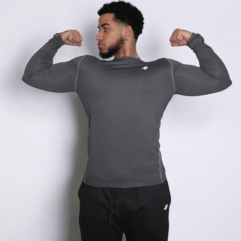 Steel Gray Muscle Long Sleeve