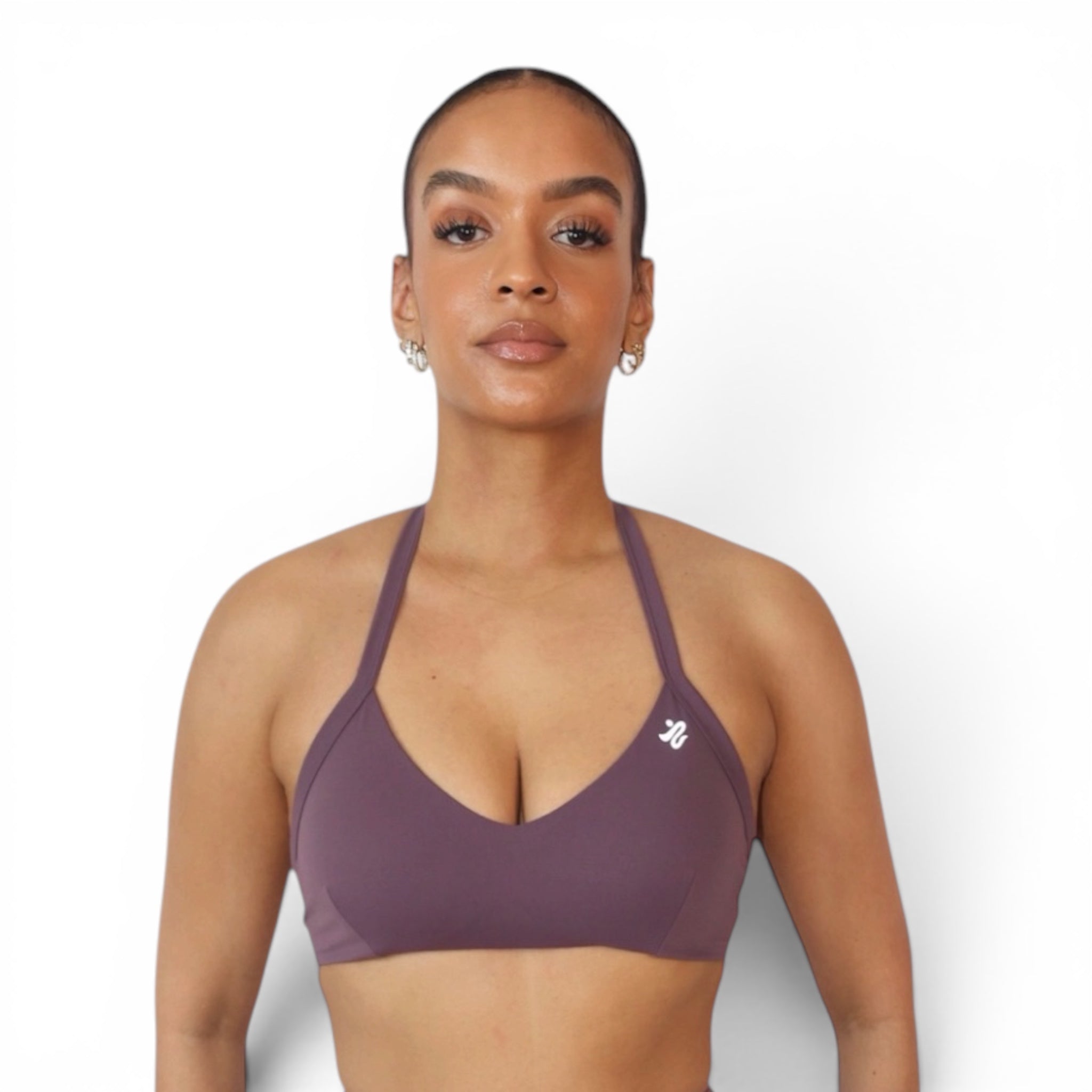 Velvet Plum Halter Bra