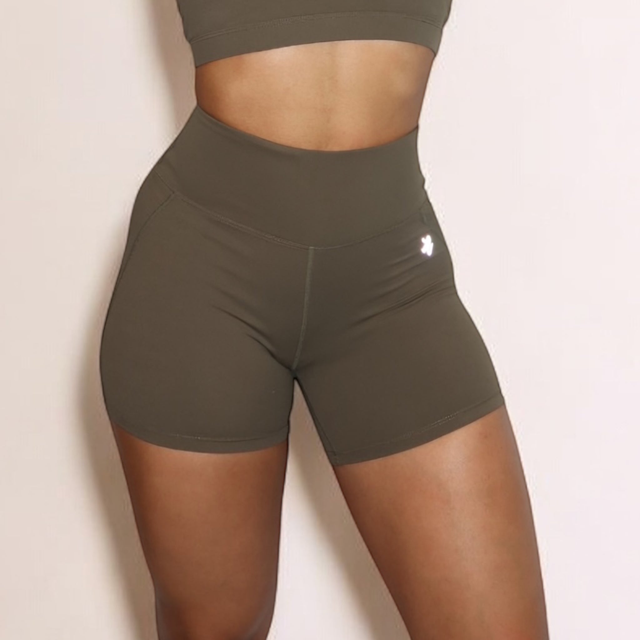 Essence Olive Shorts