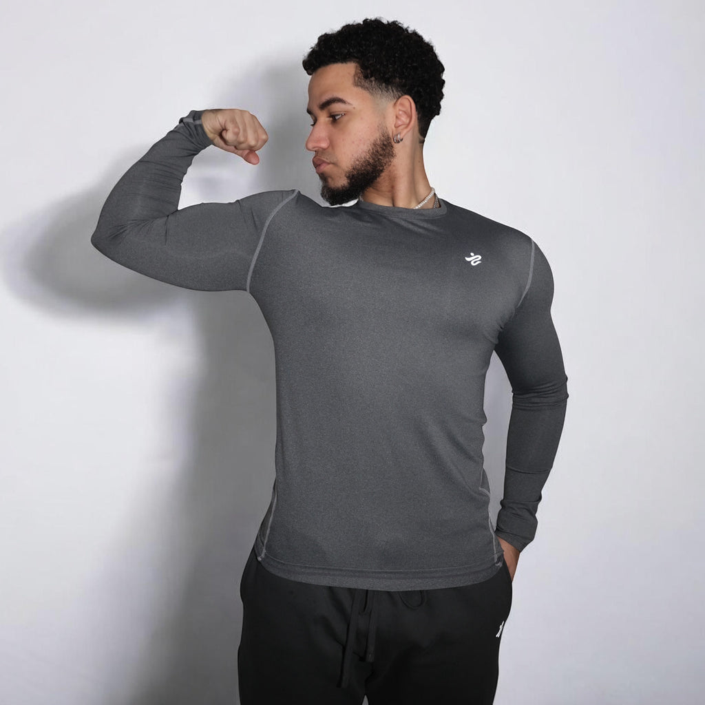 Steel Gray Muscle Long Sleeve