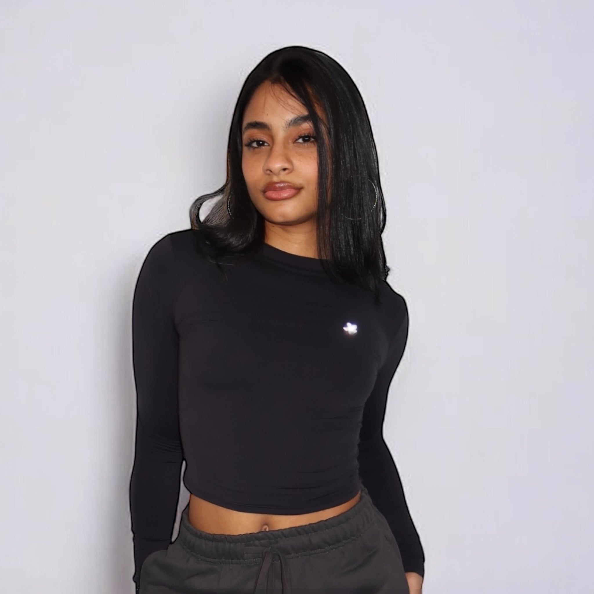 Form Black Long Sleeve Top