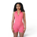 Coral Zip-Up Jumpsuit