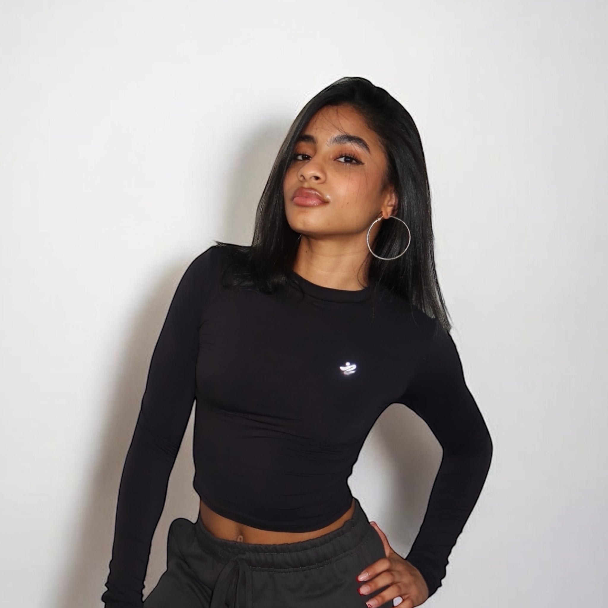 Form Black Long Sleeve Top