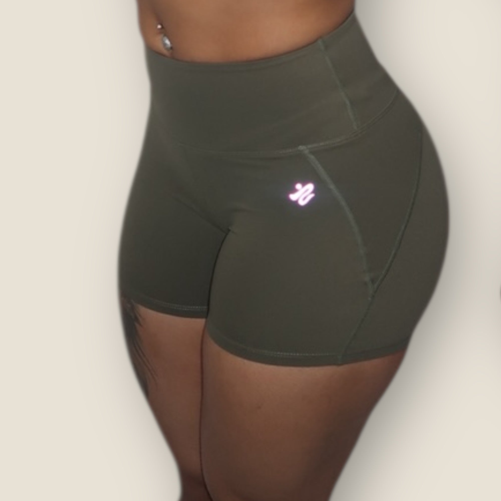 Essence Olive Shorts